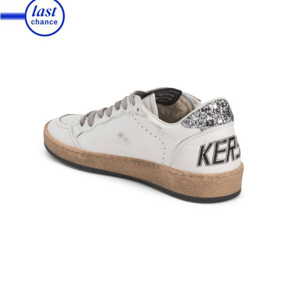 GOLDEN GOOSE White/silver Made In Italy Leather Sneakers - Picture 2 of 2